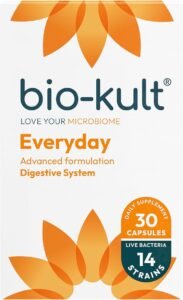 Bio-Kult Everyday | 14 Strains | Daily Gut Support for Ages 3+ | Multi-Strain Probiotic | 30 Capsules 8 ewr